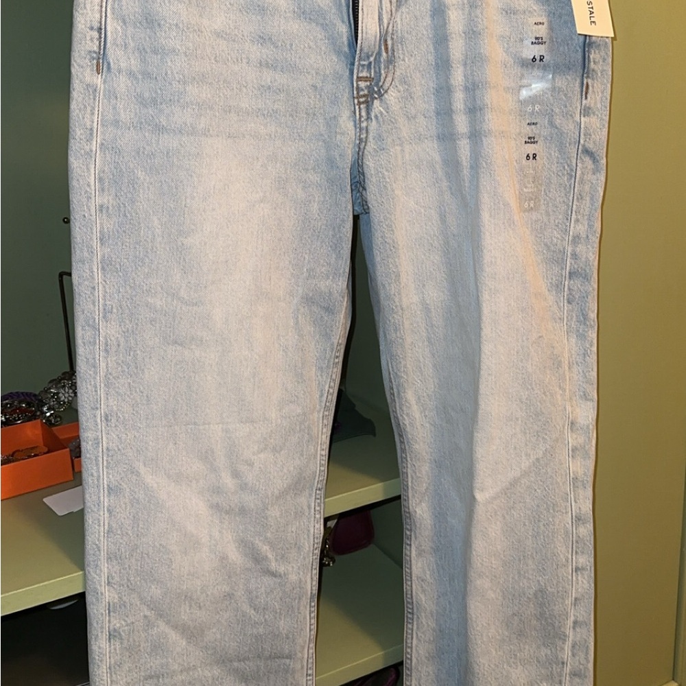 Aeropostale Light Blue Women's Straight Leg Jeans